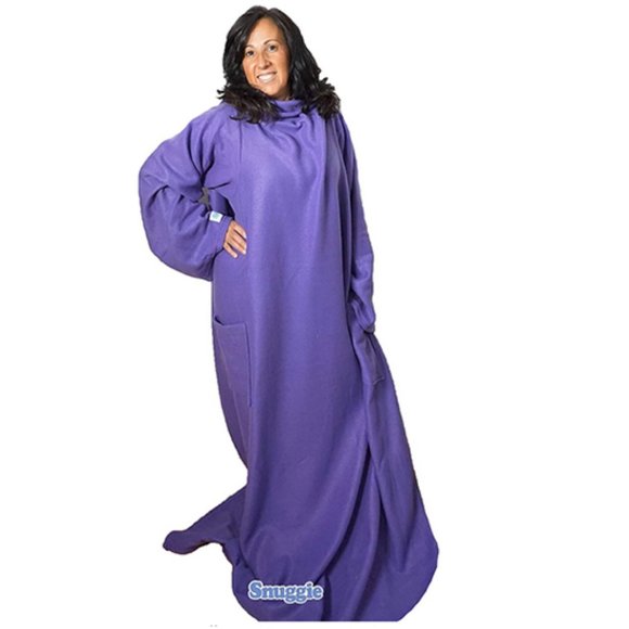 SNUGGIE- The Original Wearable Blanket That Has Sleeves Purple - Picture 1 of 5